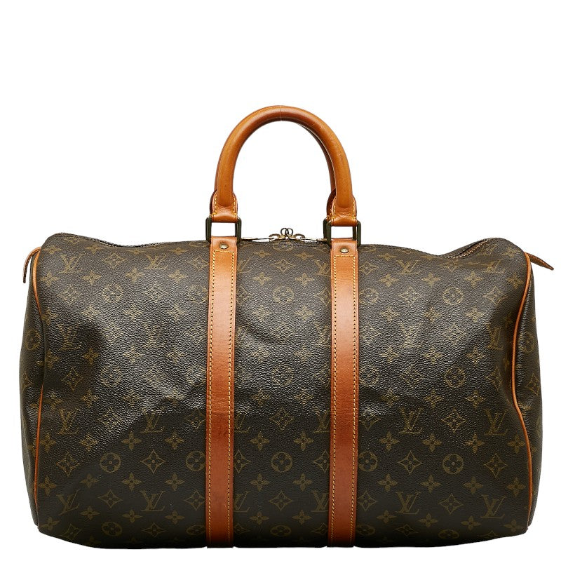 Louis Vuitton Monogram K-Polar 45 Boston Bag Brown PVC Leather Louis Vuitton