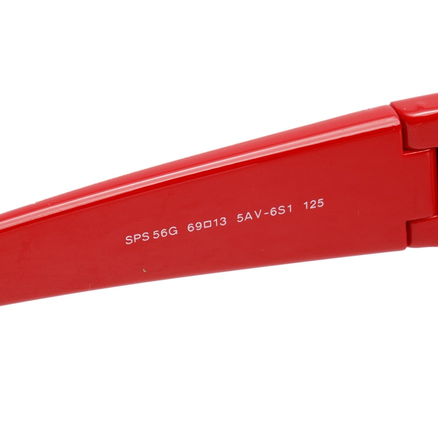 Prada SP 56G Red Acetate Linea Rosa Shield Sunglasses