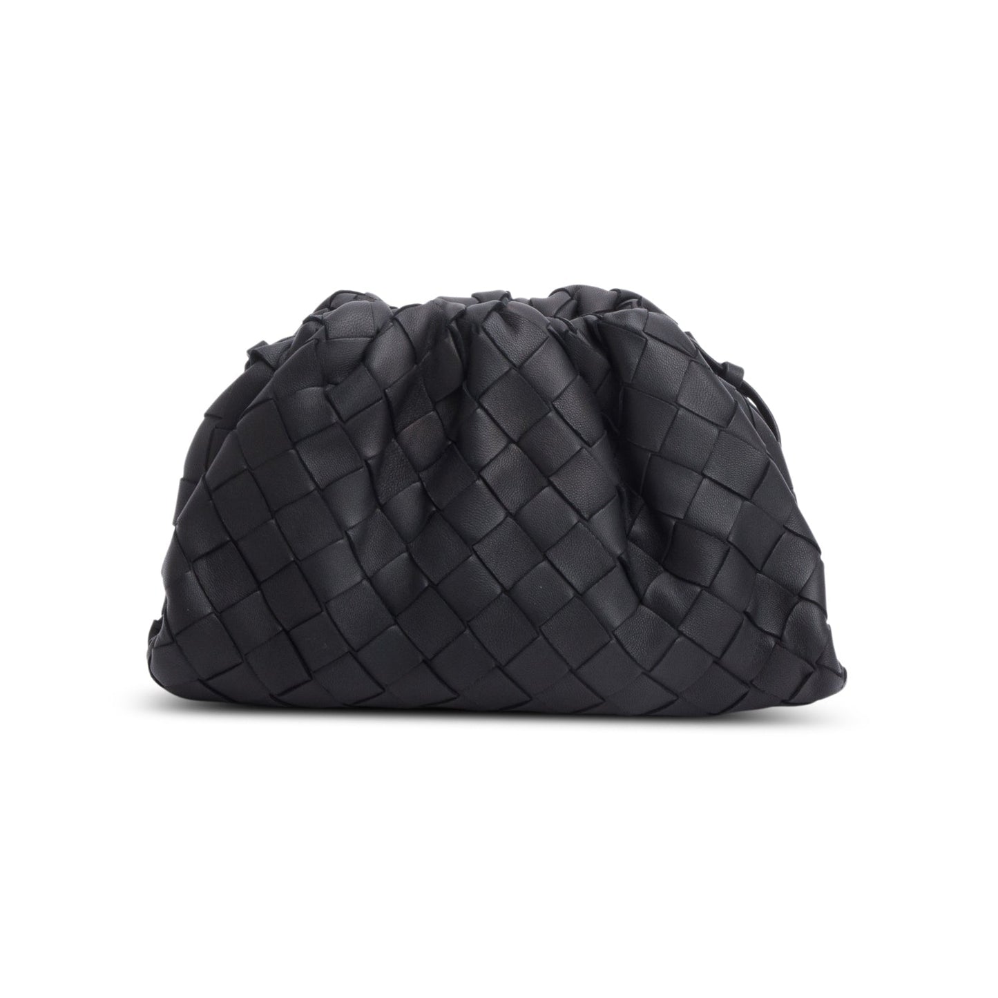 Bottega Veneta Blsck Calfskin Intrecciato Leather The Mini Pouch