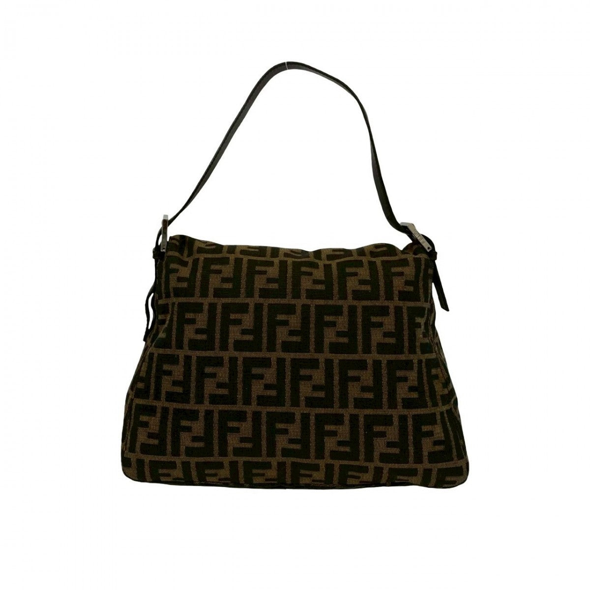 FENDI Handbag canvas Brown Mamma Bucket