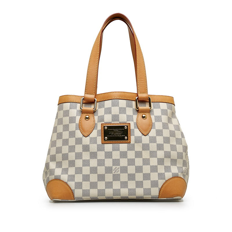 Louis Vuitton Damière Azur Hamsteed PM Handbag White PVC Leather Louis Vuitton