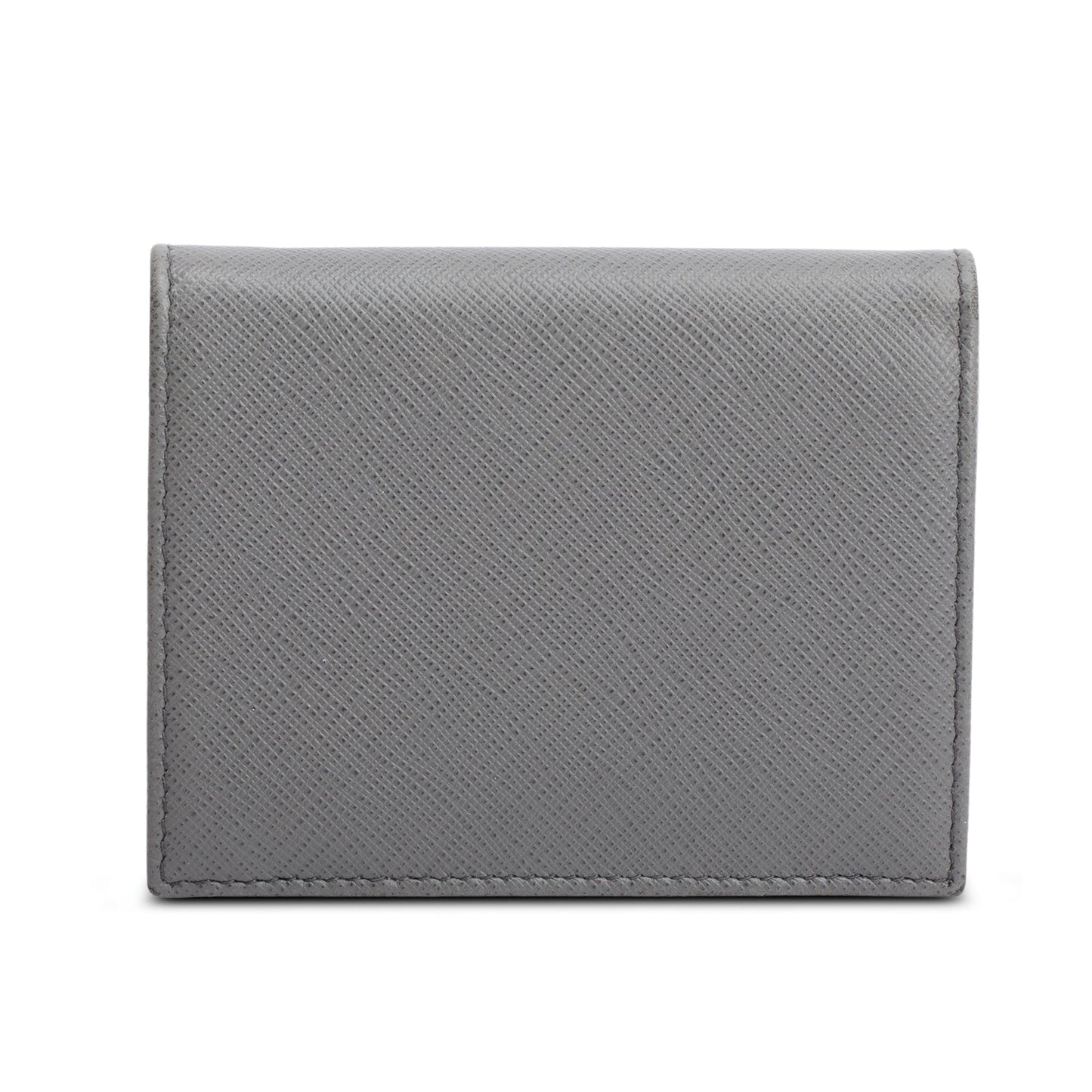 Prada Grey Saffiano Small Leather Wallet