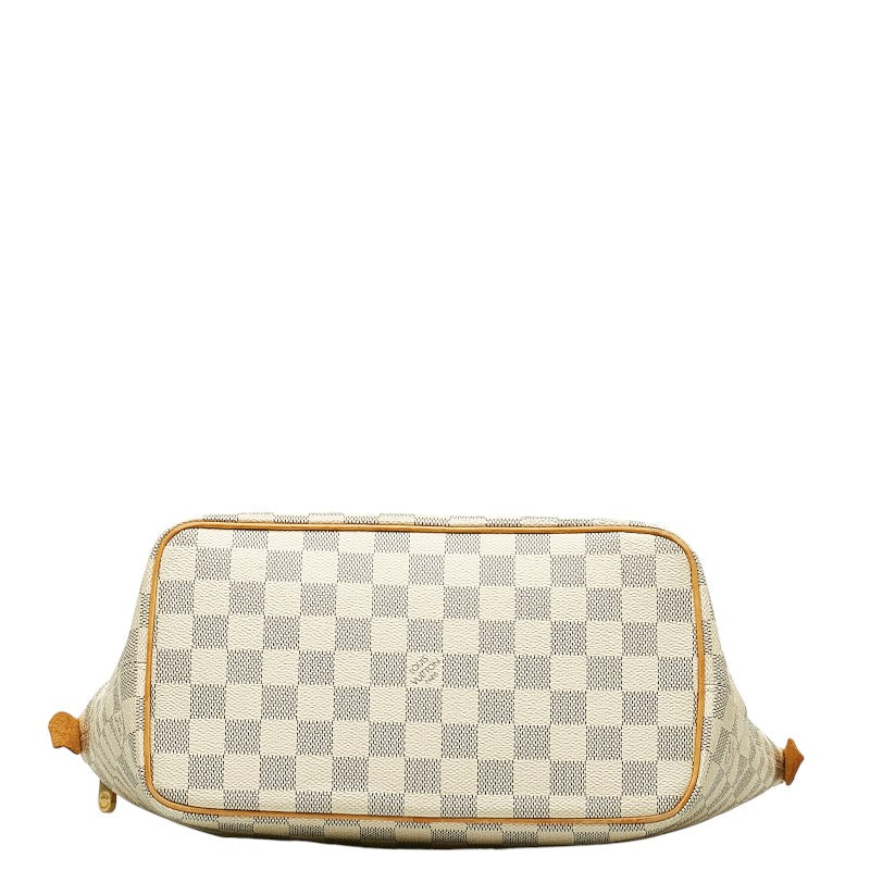 Louis Vuitton Saleya PM Tote Handbag Damier Azur White