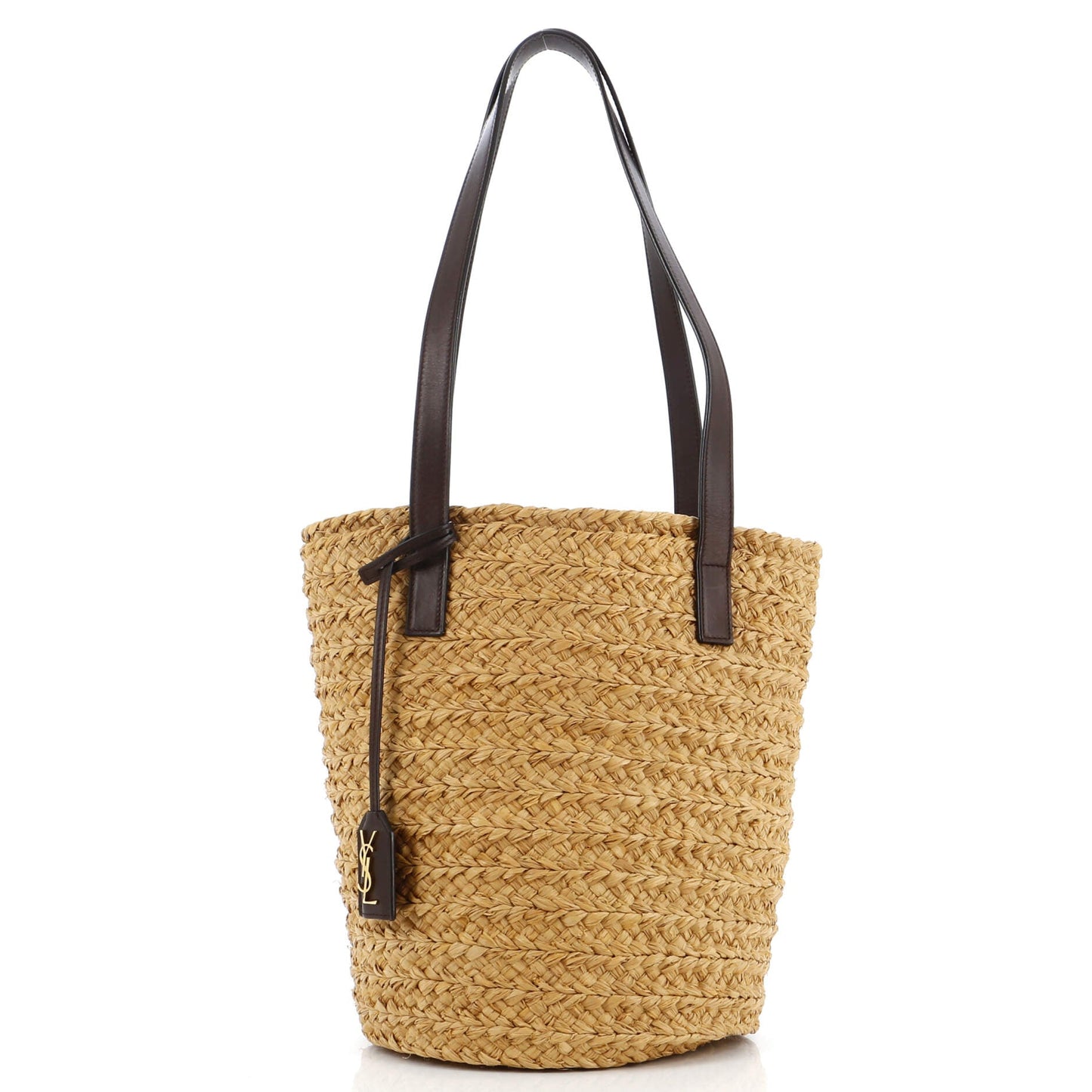 Luxury Saint Laurent Trending 2025 Panier Basket Shopper Raffia Small