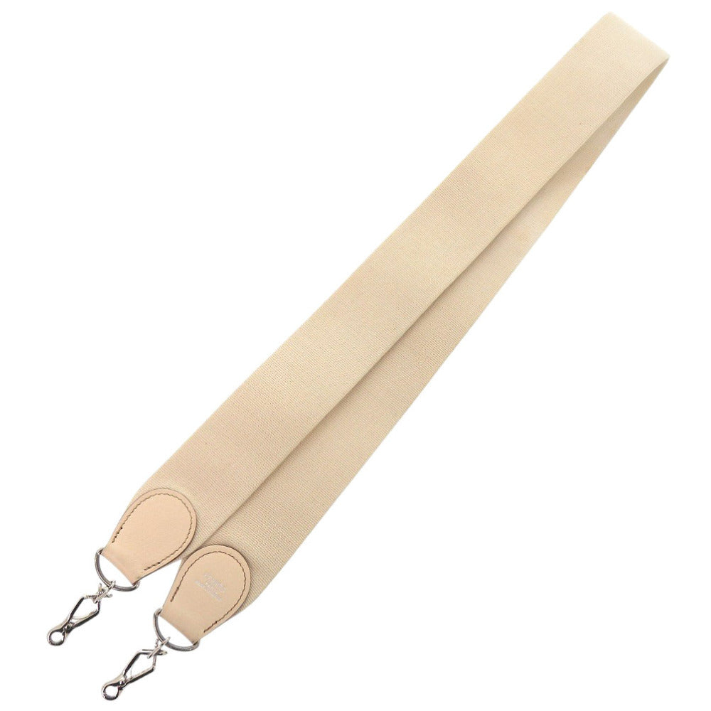 HERMES Shoulder strap Courchevel, canvas Beige type Evelyn Shoulder Strap Women