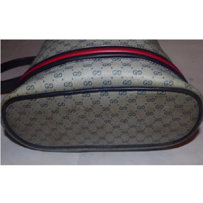 Gucci Lou Leather Canvas Shoulder Bag