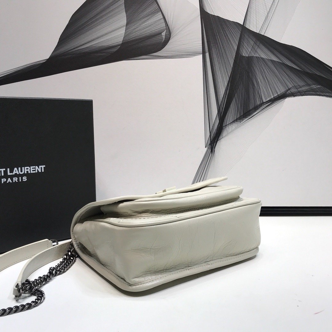 Yves Saint Laurent Niki Baby Chain Bag In Crinkled