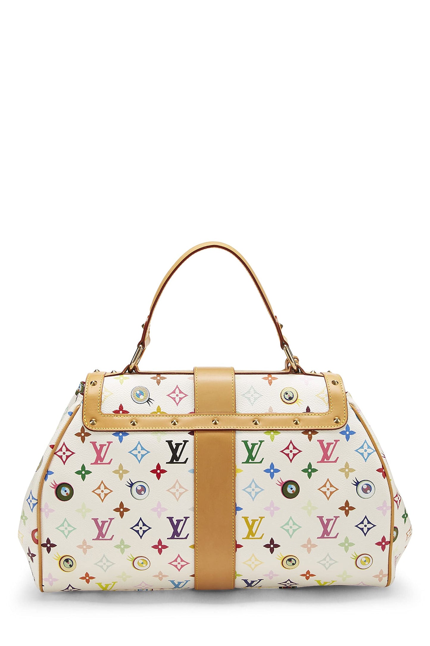 Louis Vuitton, Takashi Murakami x Louis Vuitton White Monogram Multicolore Eye Love You Handbag, White