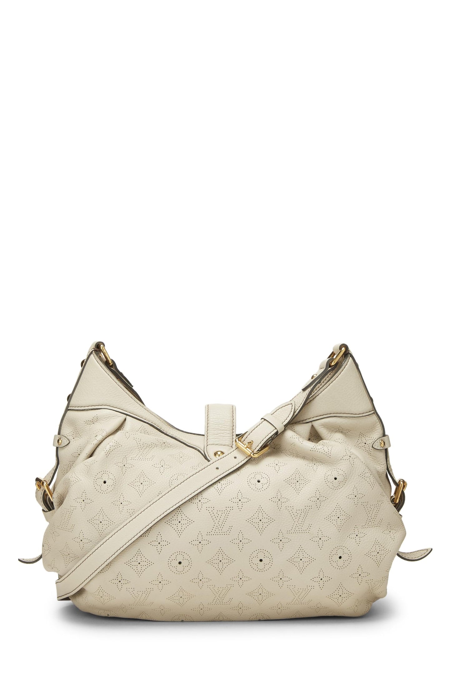 Louis Vuitton, White Monogram Mahina Leather XS, White