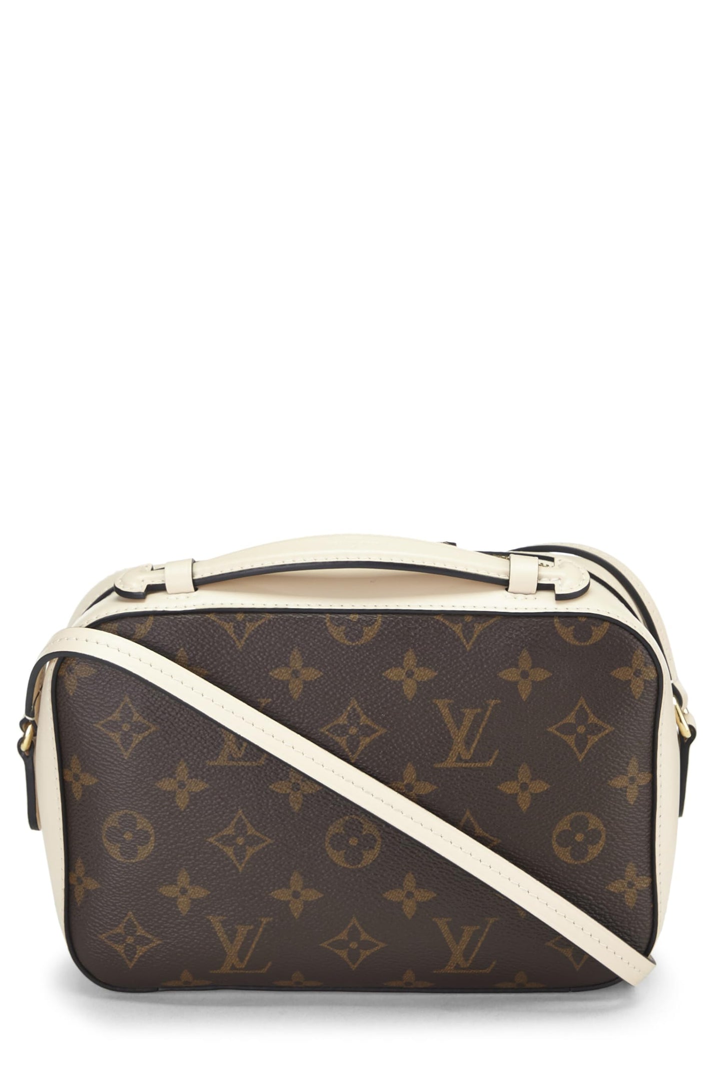 Louis Vuitton, White Monogram Canvas Saintonge, White