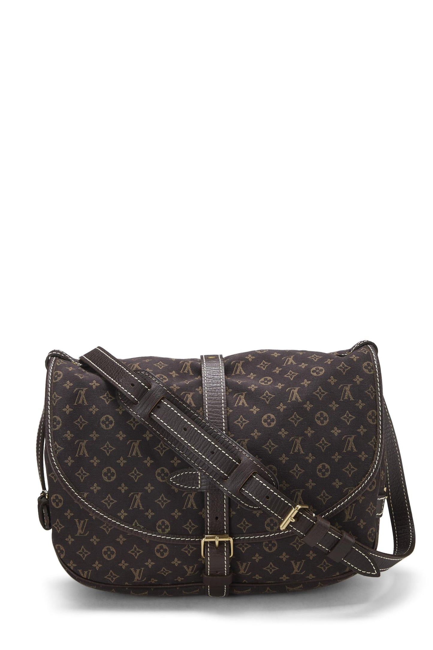 Louis Vuitton, Monogram Mini Lin Saumur 30, Brown