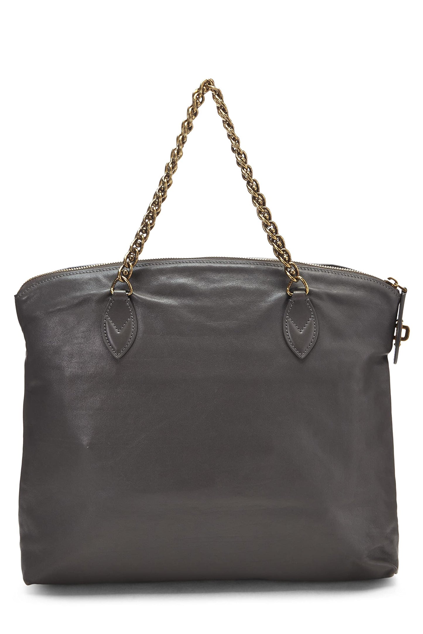 Louis Vuitton, Grey Cuir Boudoir Lockit Chain, Black