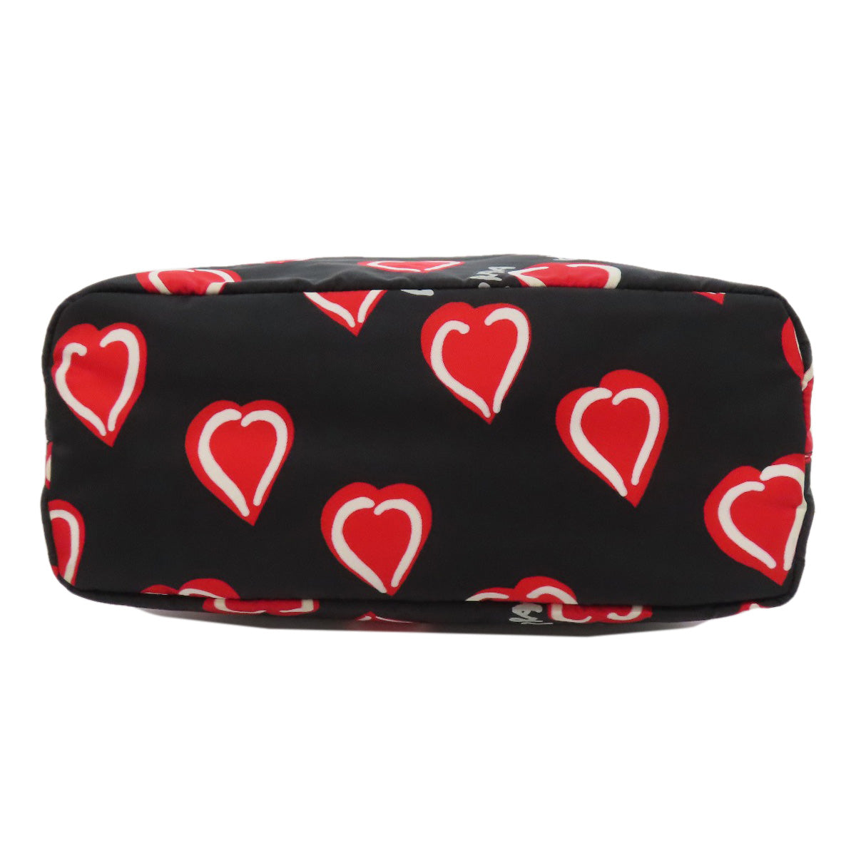 PRADA Tote Bag Nylon black Heart motif
