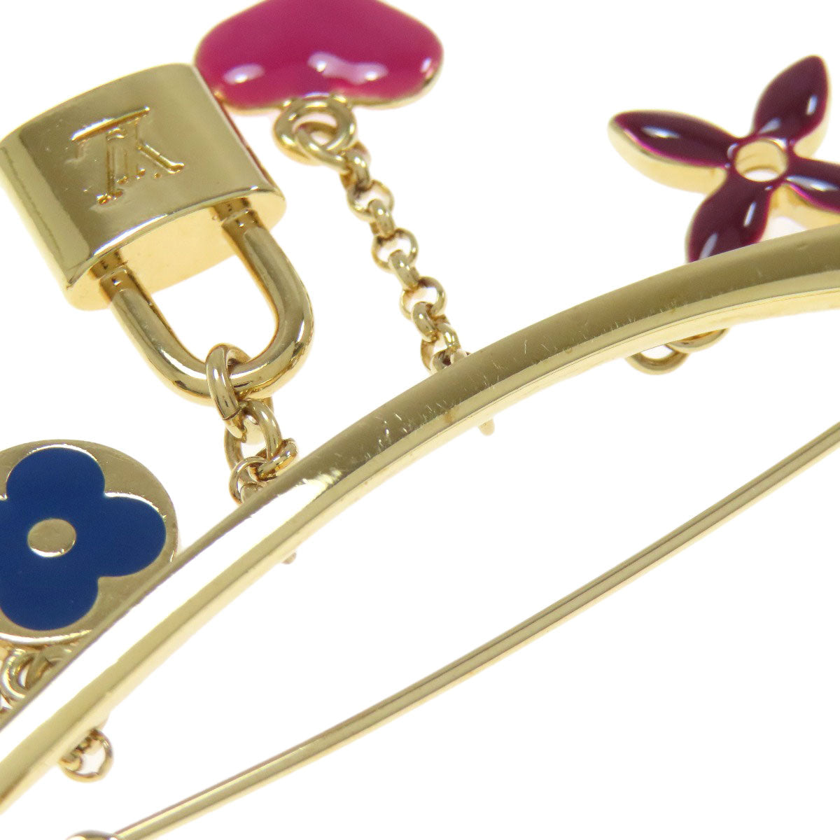 LOUIS VUITTON Brooch metallic gold Broche Evangle Nuris