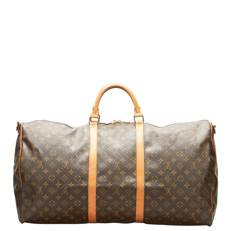 Louis Vuitton Brown Canvas Keepall Bandouli?®re 60 travel bag