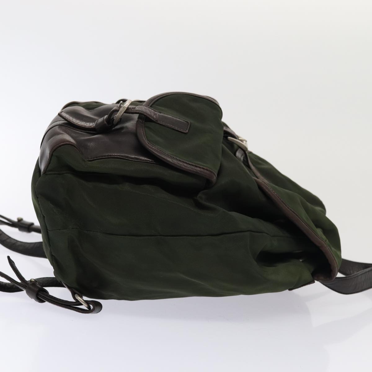 PRADA Backpack Nylon Khaki Auth