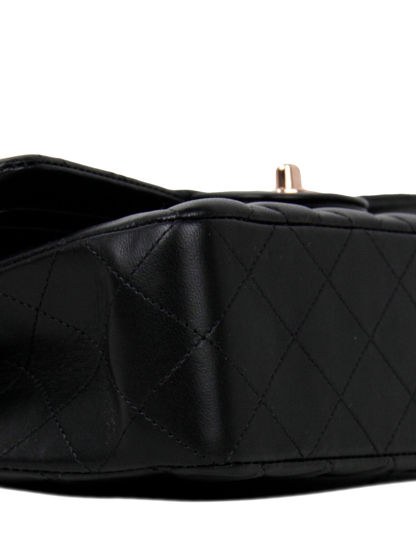Chanel Black Lambskin Double Flap Small Classic Bag w/ RHW