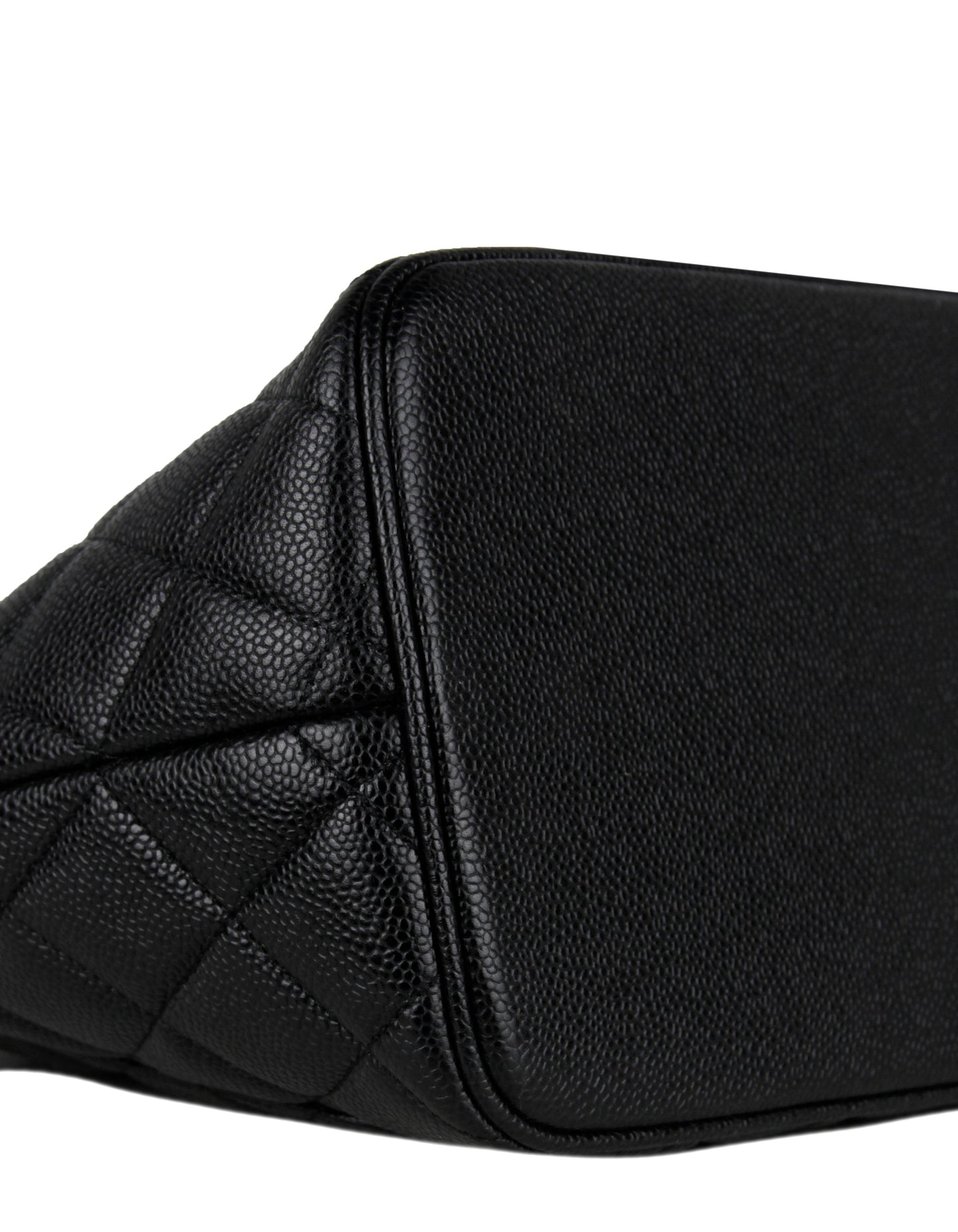 Chanel Black Caviar Leather CC Medallion Tote Bag