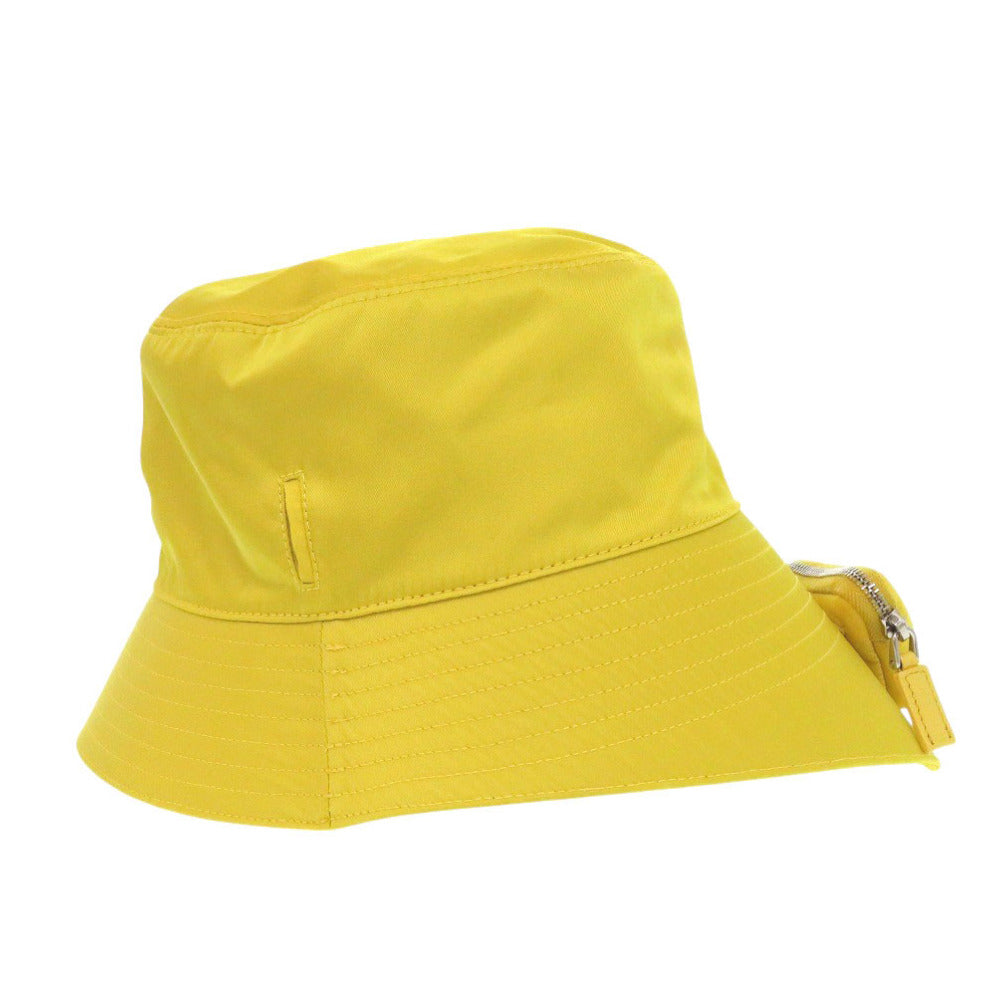 PRADA Other hats polyamide yellow With mini pouch Re-Nylon Bucket Hat Triangle Plate mens L