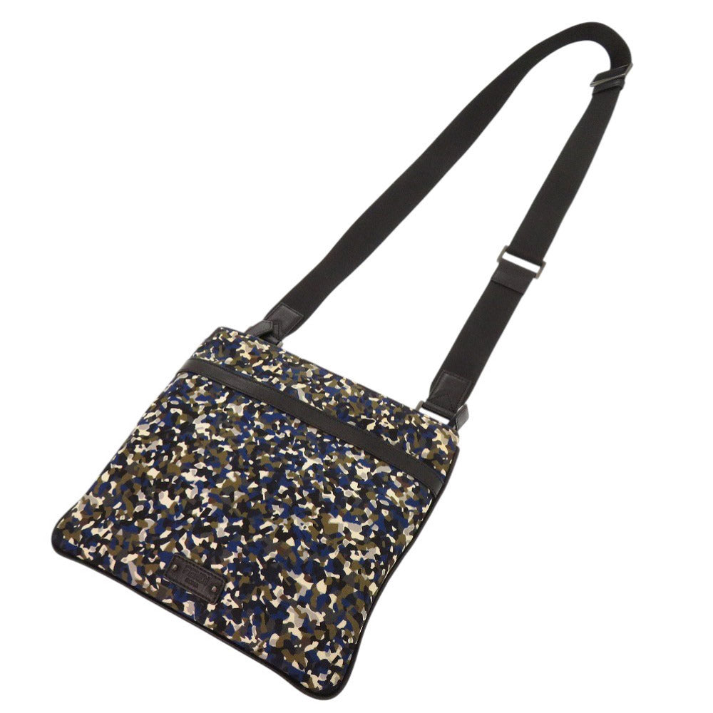 FENDI Shoulder Bag 7VA369-6DZ Nylon, Leather Black type mens
