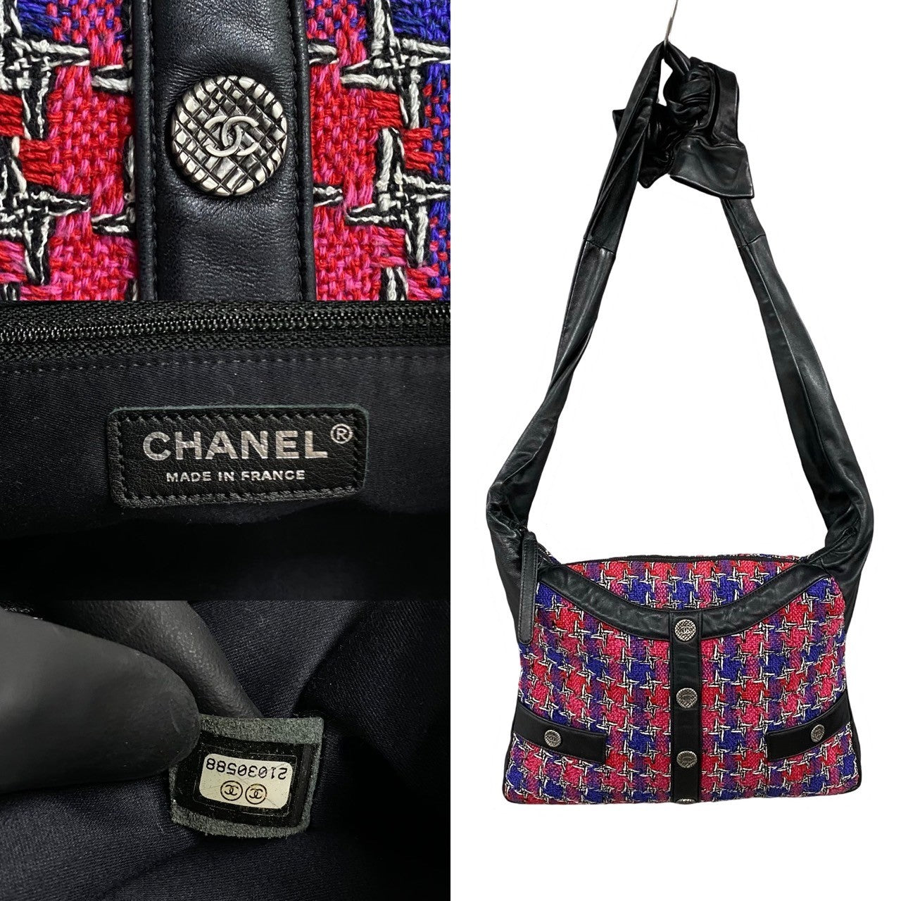 Chanel Girl Chanel Tweed Lambskin Shoulder Bag