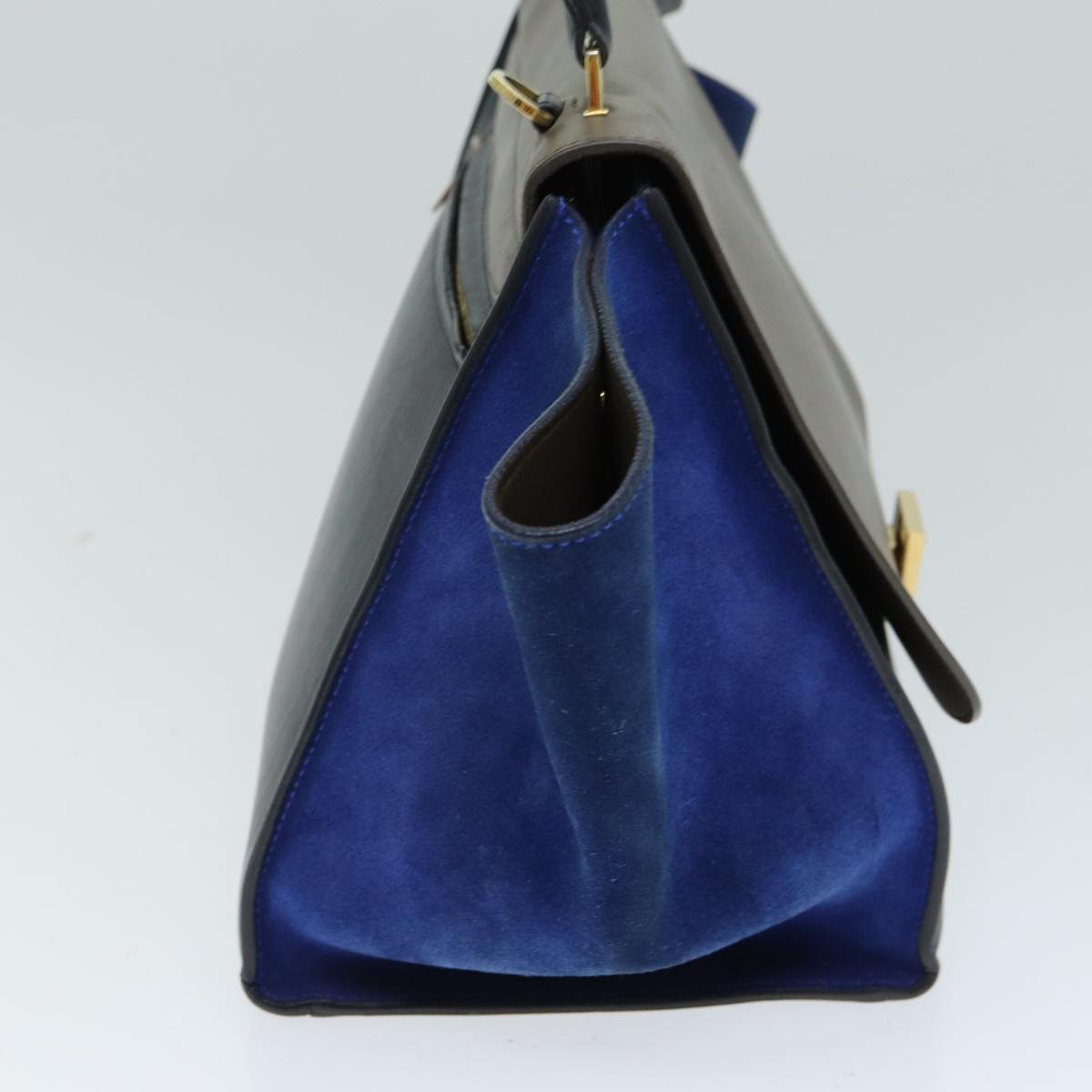 Luxury CELINE Hand Bag Leather Suede Brown Black blue 80877