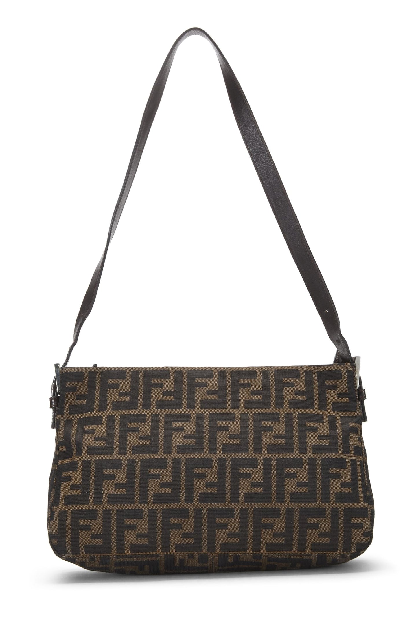 Fendi, Brown Zucca Canvas Shoulder Bag, Brown