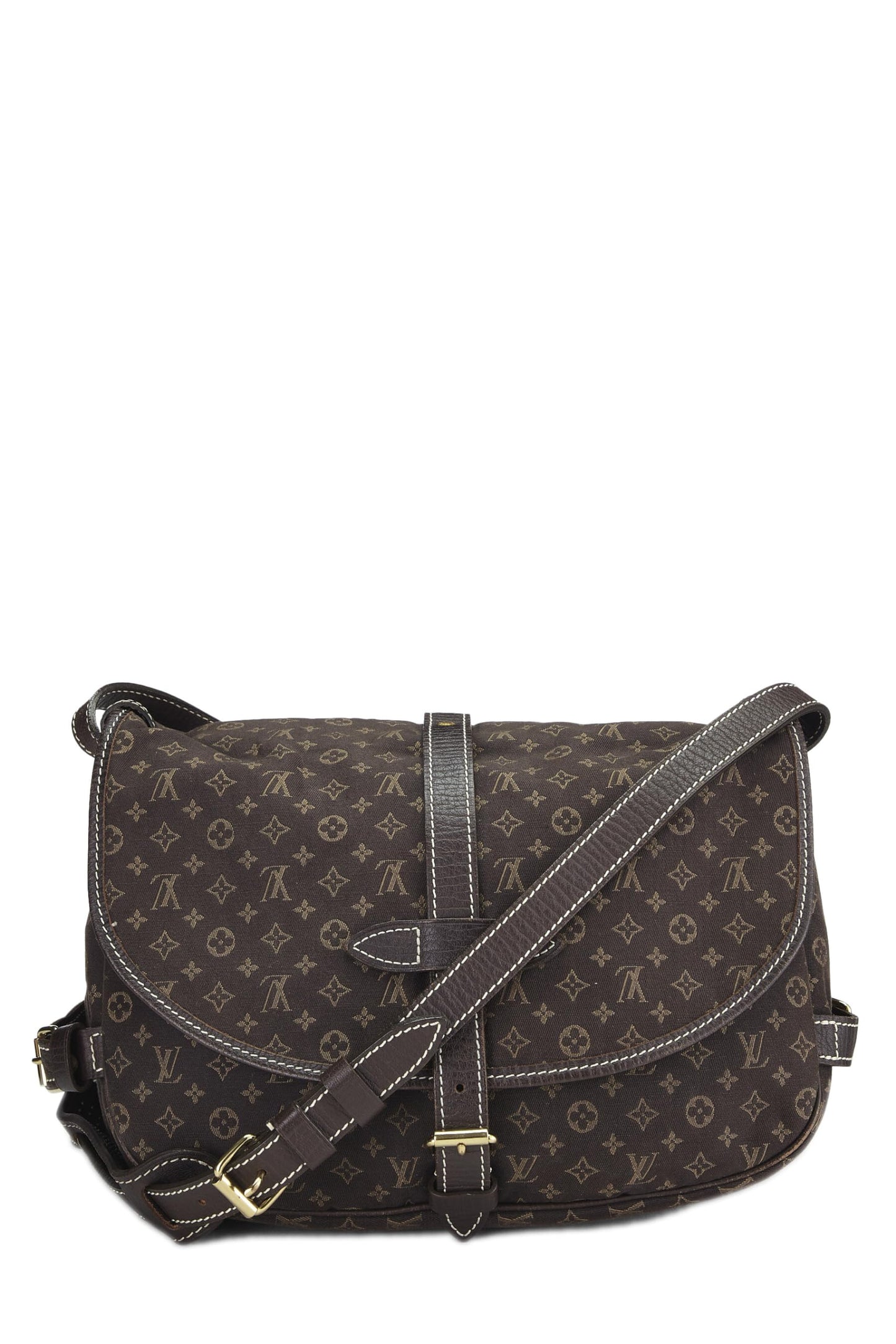 Louis Vuitton, Brown Monogram Mini Lin Saumur 30, Brown