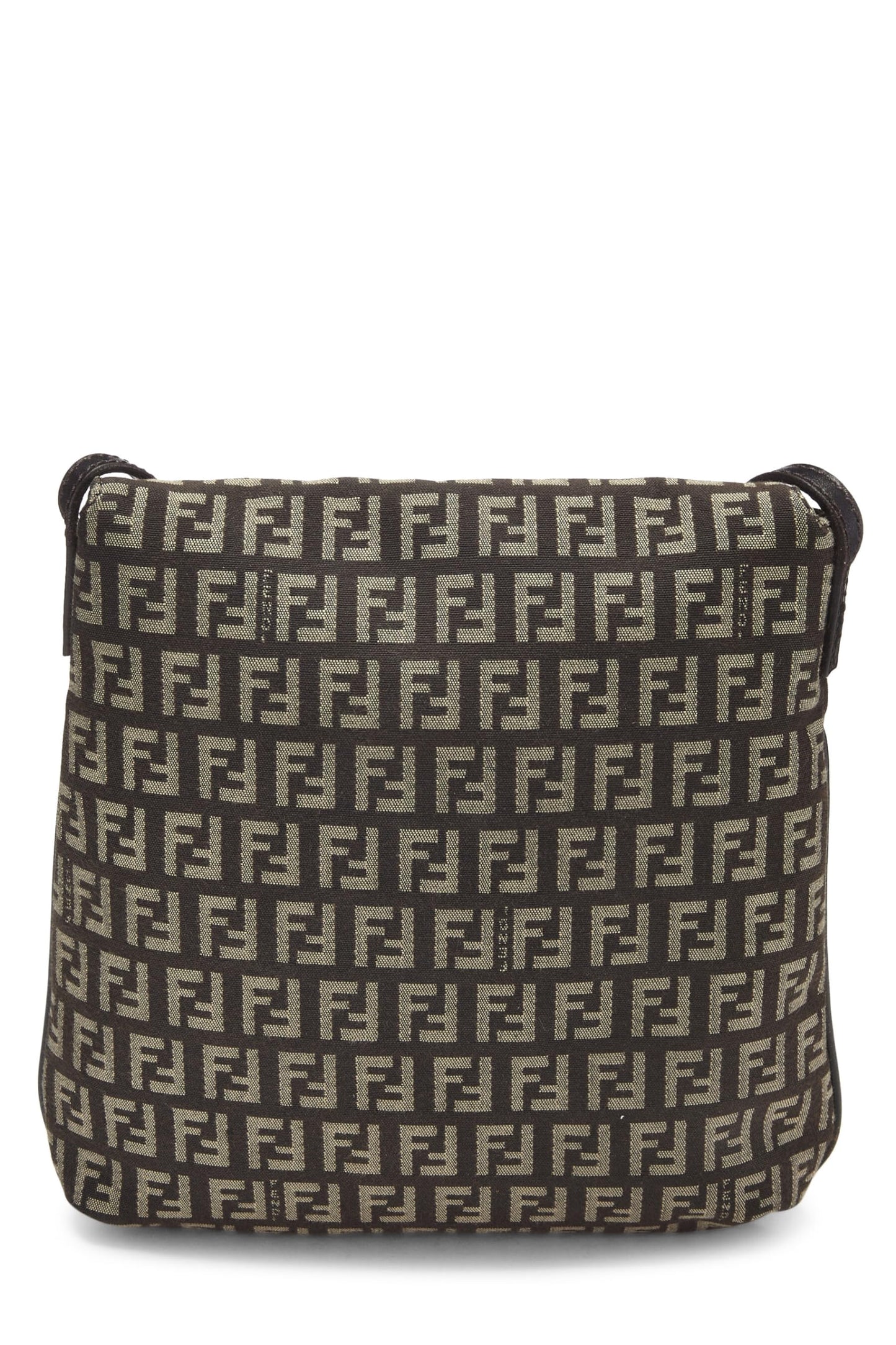 Fendi, Brown Zucchino Canvas Messenger Small, Brown