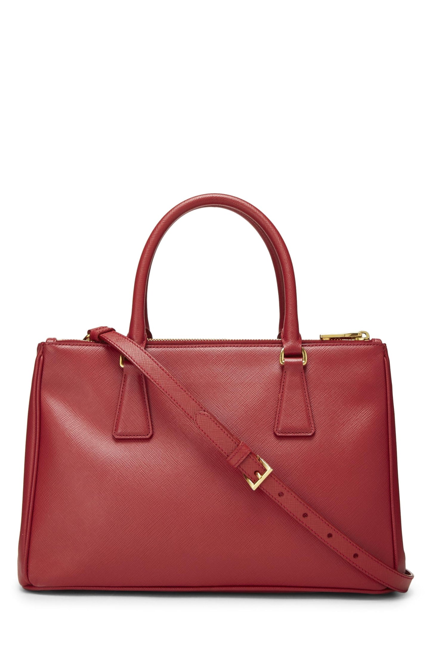 Prada, Red Saffiano Executive Tote Small, Red