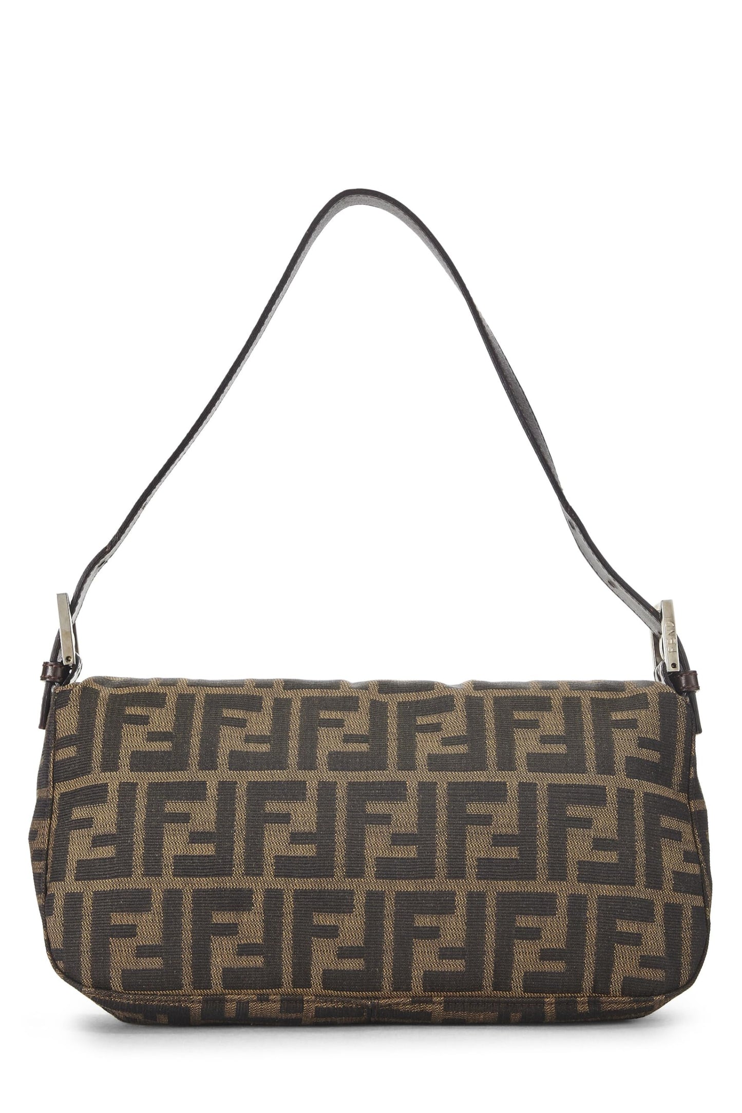 Fendi, Brown Zucca Canvas Shoulder Bag, Brown