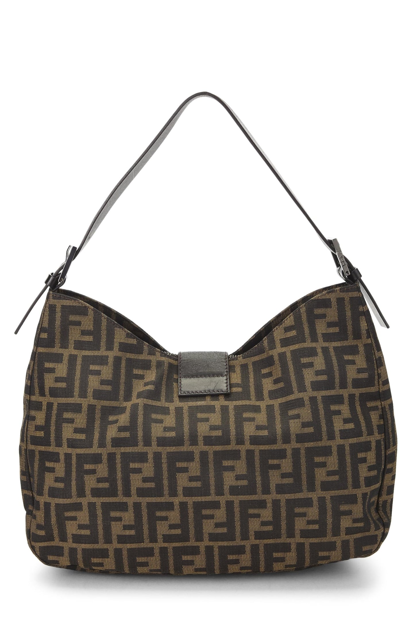 Fendi, Brown Zucca Canvas Shoulder Bag, Brown