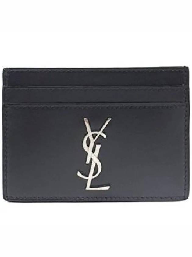 Luxury Saint Laurent Trending 2026 Monogram Card Case in Smooth Leather Black