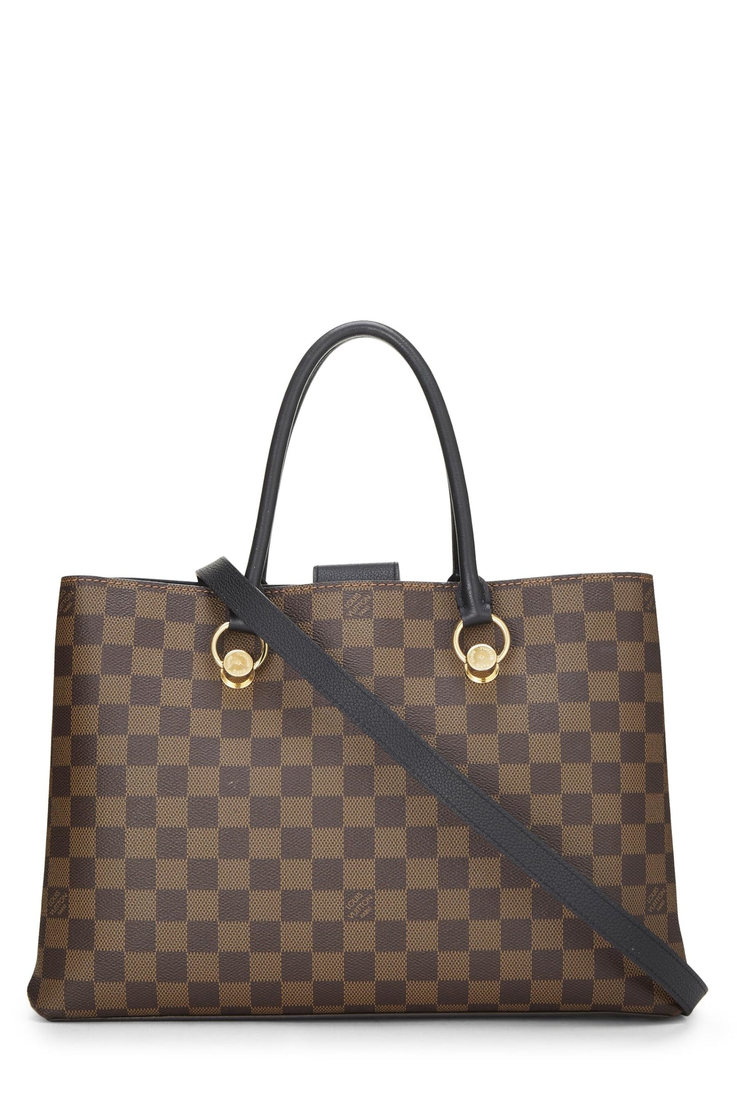 Louis Vuitton, Black Damier Ebene Riverside Tote, Black