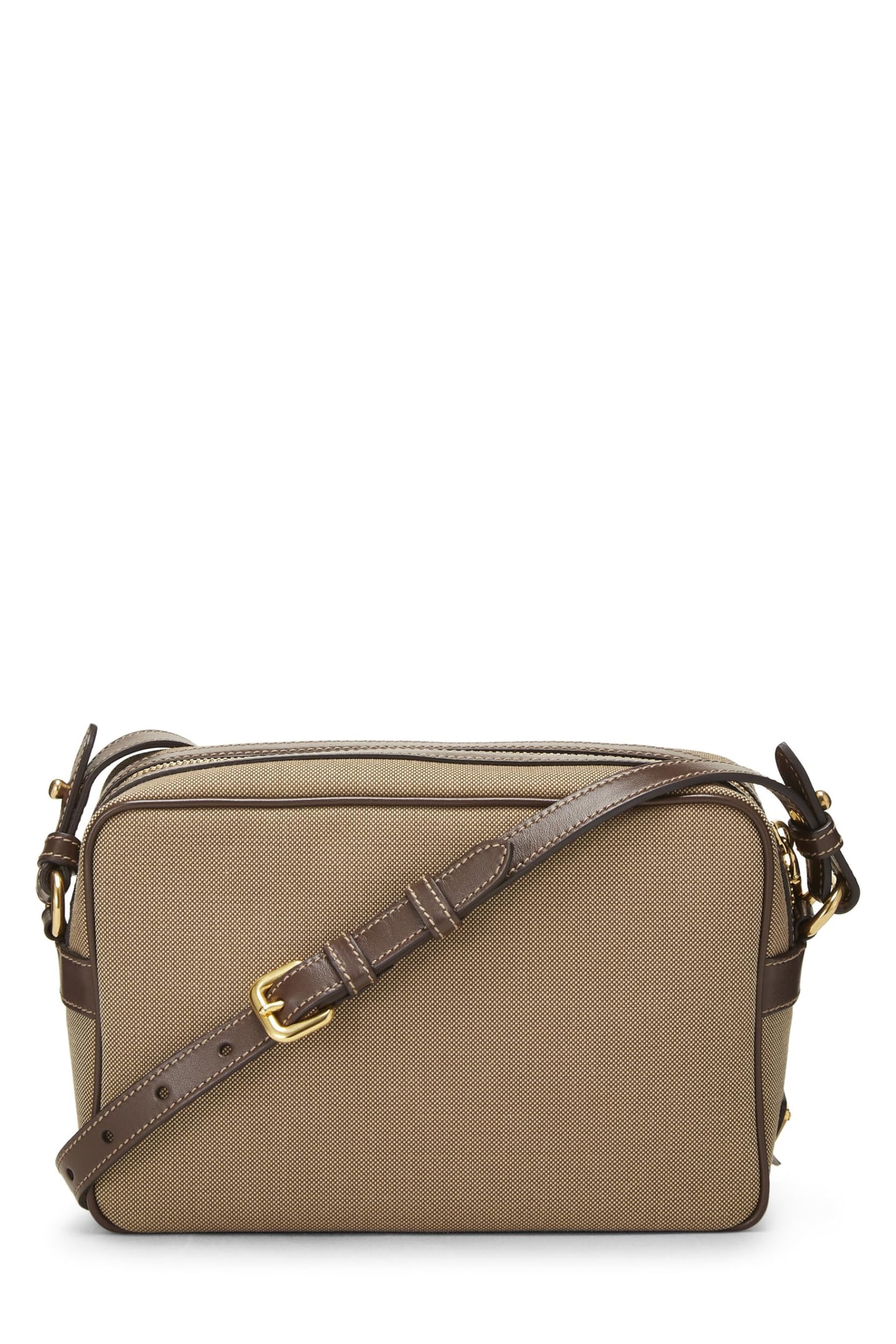 Prada, Beige Canvas Logo Camera Bag, Brown