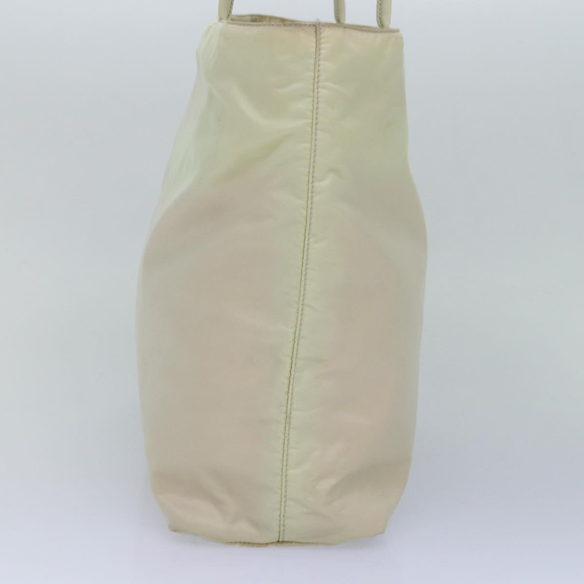 PRADA Tote Bag Nylon White Auth