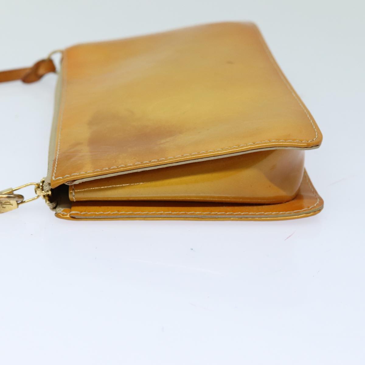 LOUIS VUITTON Monogram Vernis Lexington Accessory Pouch Beige M91010 Auth 82854