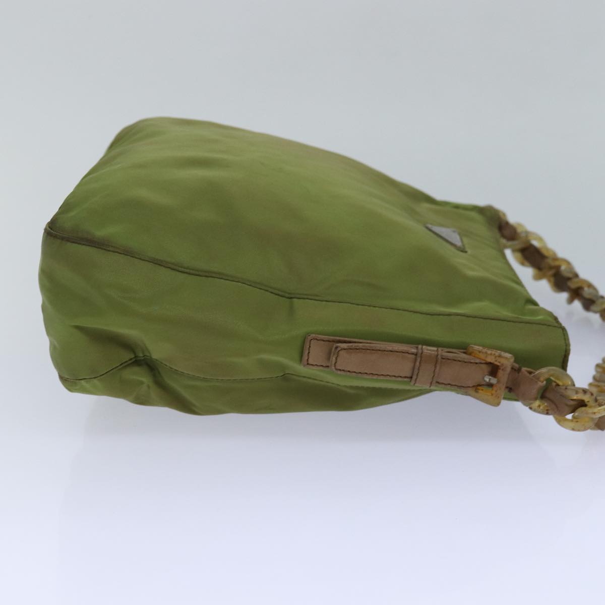 PRADA Shoulder Bag Nylon Khaki Auth