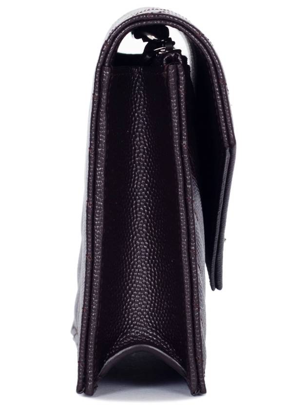 Luxury Saint Laurent Trending 2025 Monogram Matelasse Envelope Chain Cross Bag Dark Brown