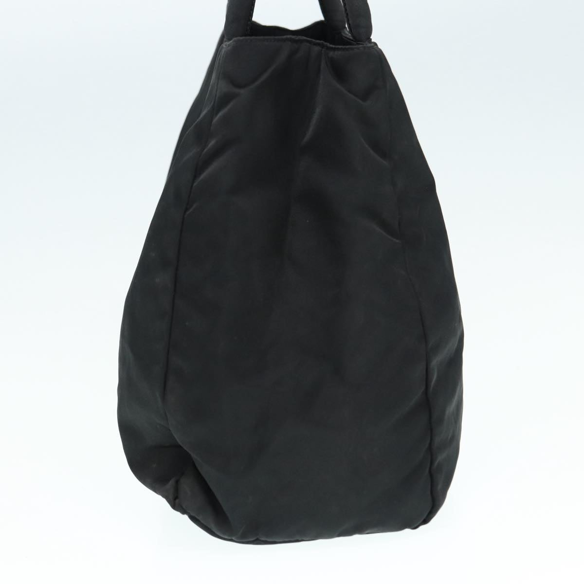 PRADA Hand Bag Nylon Black Silver Auth
