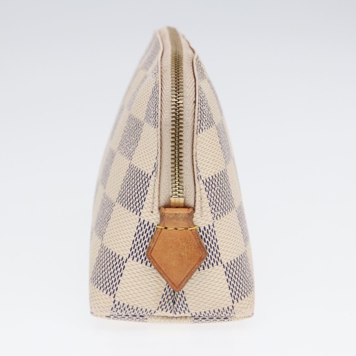 LOUIS VUITTON Damier Azur Pochette Cosmetic PM Pouch LV Auth Clutch