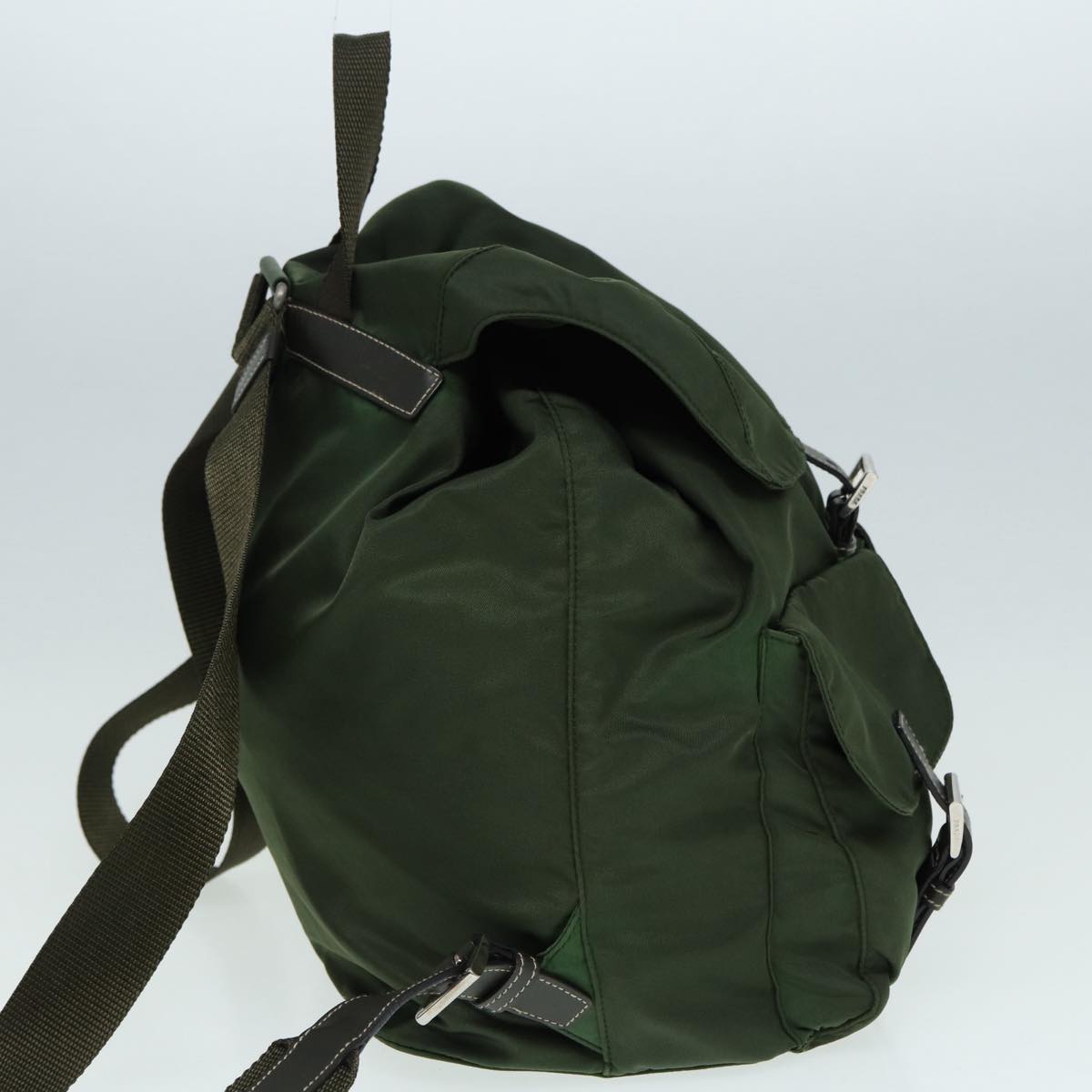 PRADA Backpack Nylon Khaki Auth