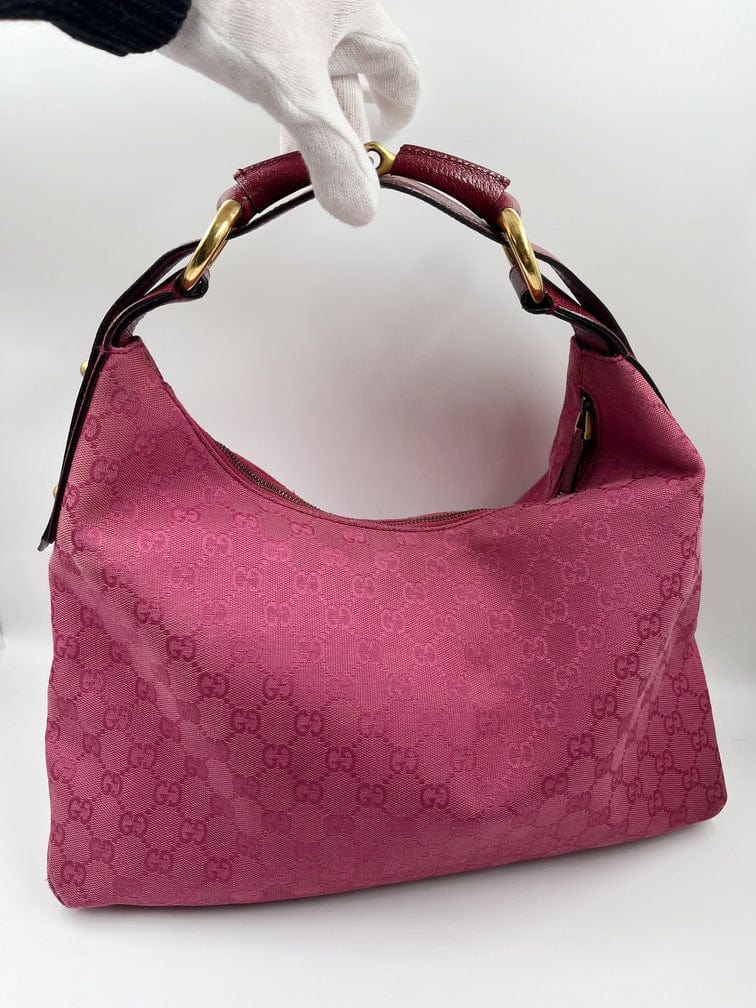 Gucci Leather Canvas Shoulder Bag Style 17