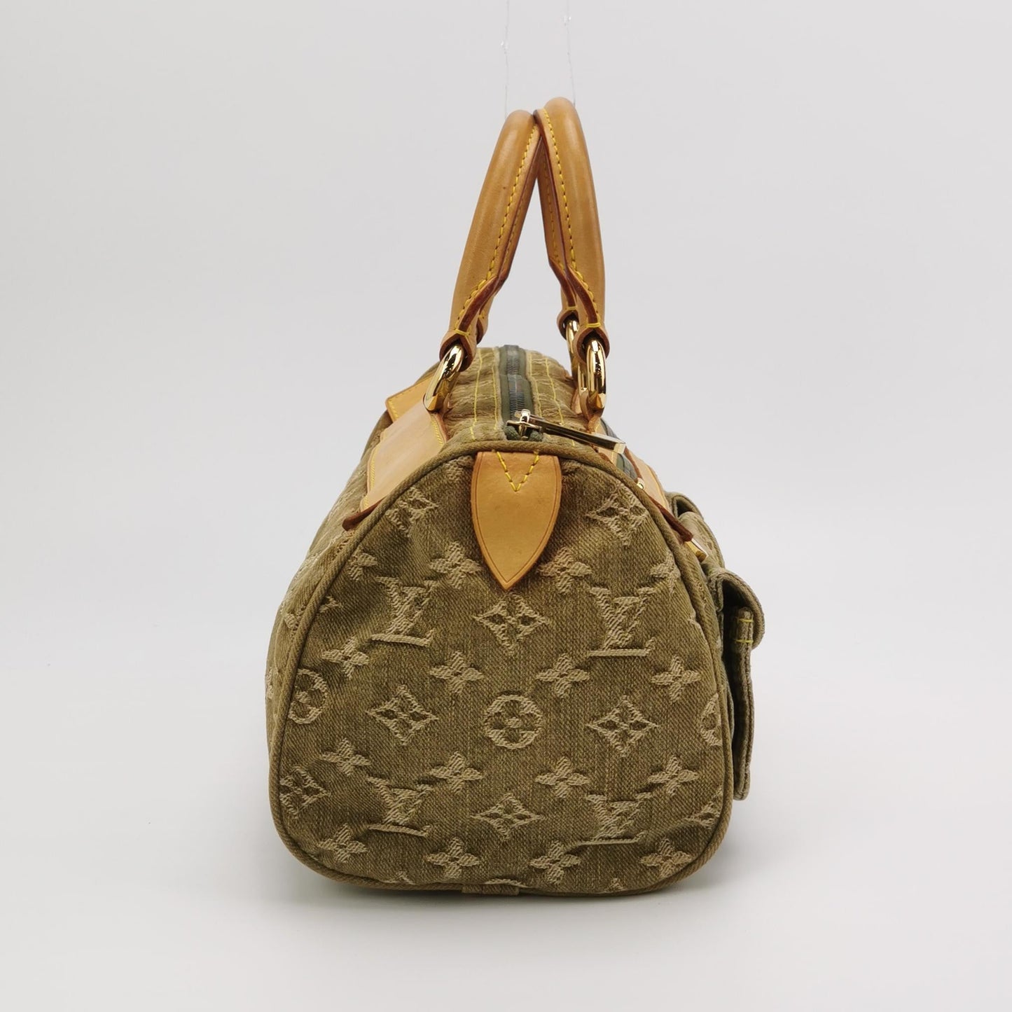 Louis Vuitton Green Denim Neo Boston Bag