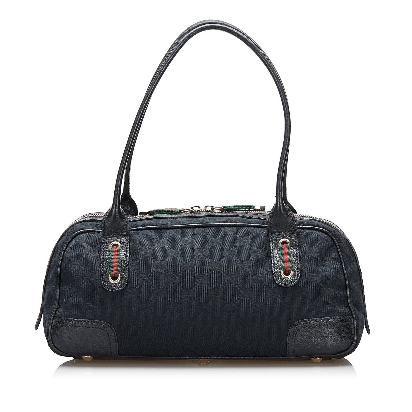 Gucci Leather Canvas Handbag