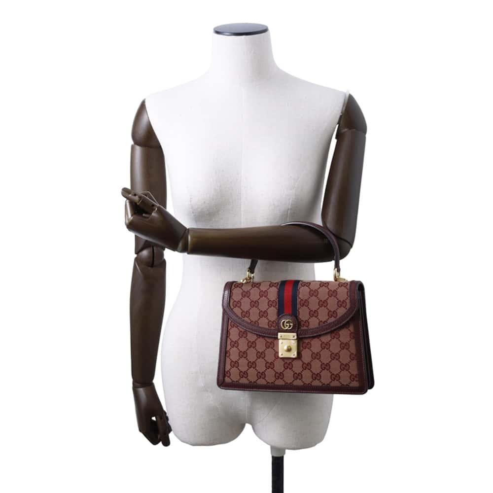 Gucci Leather Canvas Shoulder Bag