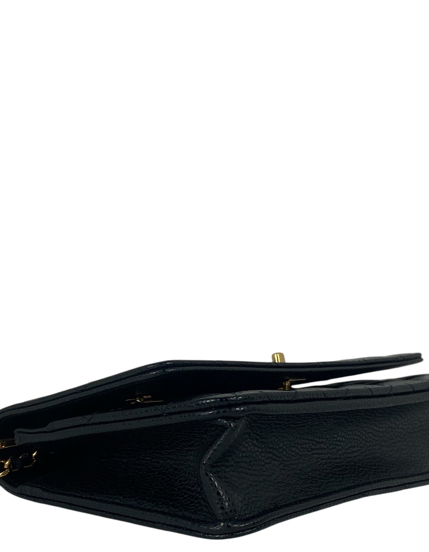 Chanel Black Caviar Leather Twistlock WOC Crossbody