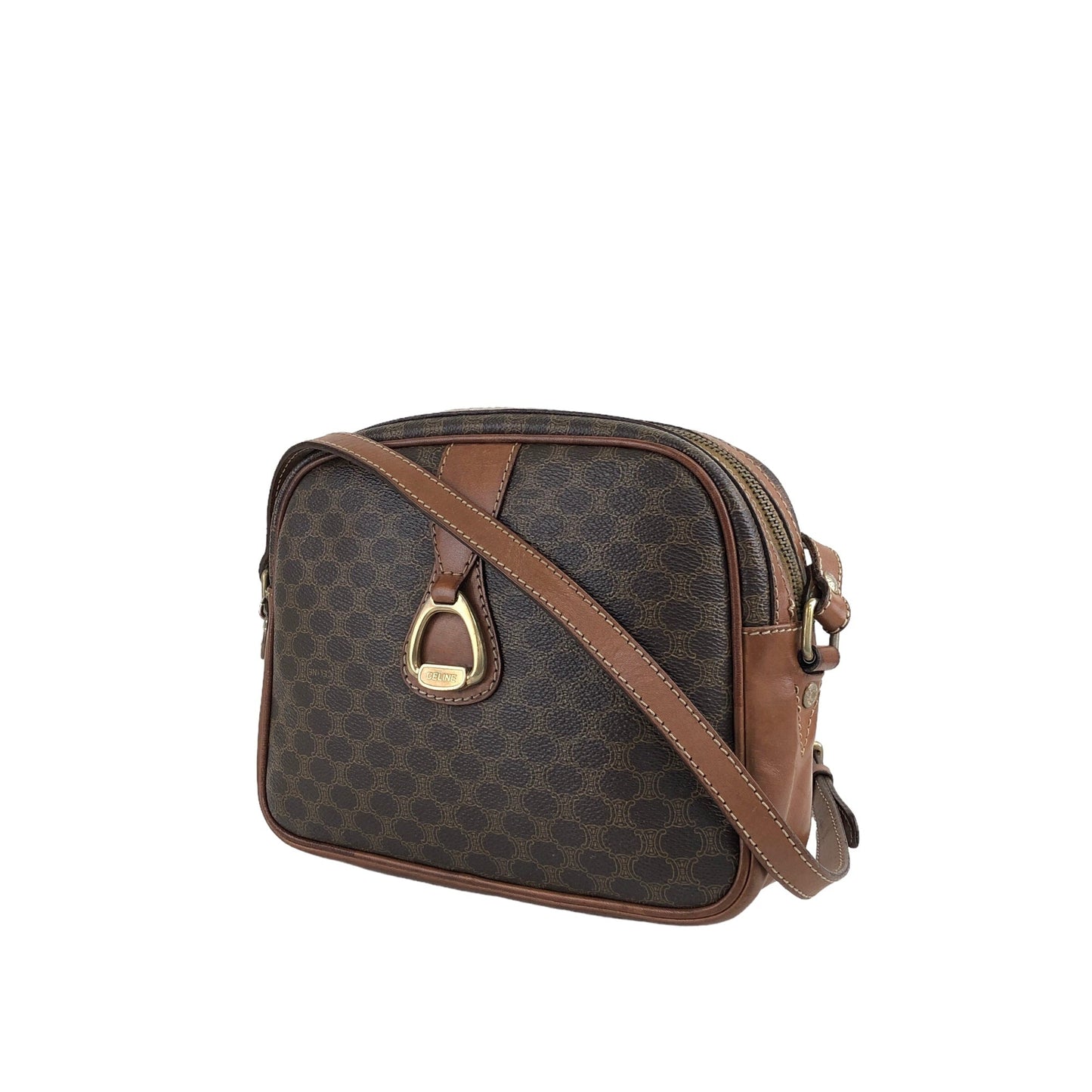 CELINE Macadam Shoulder bag Brown ytzpp5