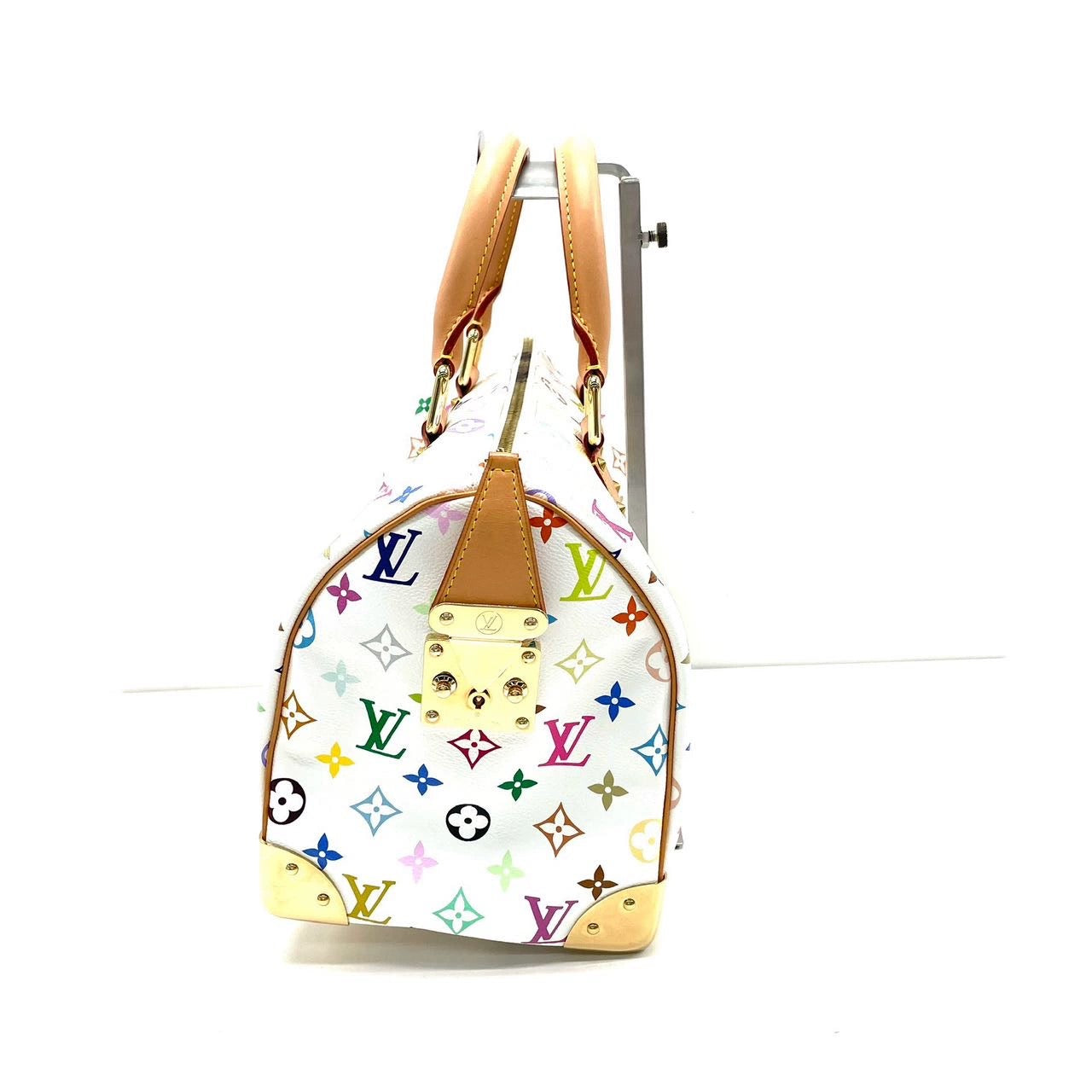 Louis Vuitton x Takashi Murakami Speedy 30 Lock White Multicolor
