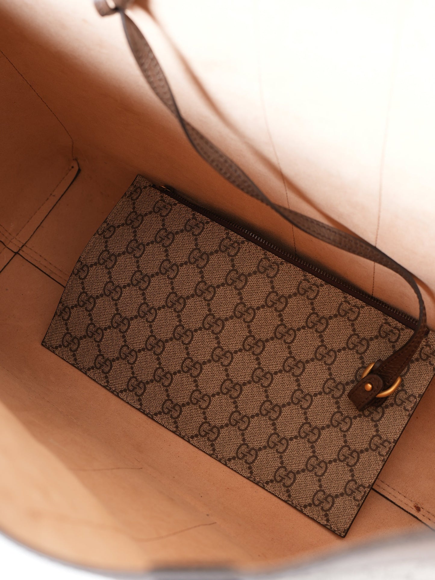 Gucci Lou Leather Canvas Tote